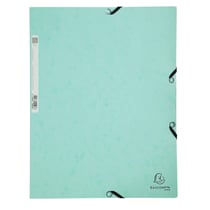 Chemise à élastiques carte lustrée 400g/m2 Aquarel - A4 - Vert pastel - x 25 - Exacompta