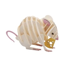 Maquette 3D en papier souris blanche - Fridolin