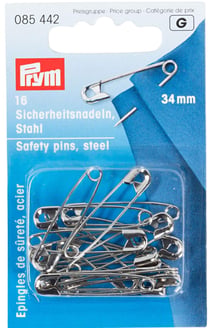Épingles de sûreté Prym - 34 mm - Argent - Acier