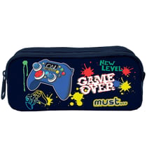 Trousse rectangulaire Game Over Must 21 CM - 2 compartiments