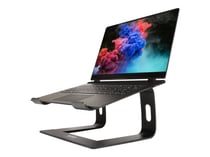 PORT Connect Support ergonomique de bureau pour ordinateur portable de 10 à 15.6 pouces robustre avec passage de câbles antidérapant noir
