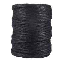 Fil de jute, 6 plis, 6mm ø, noir, bobine 120m