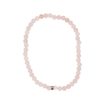 Bracelet Quartz Rose Perles rondes 4 mm - Omsaé