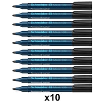 Lot de 10 marqueurs Permanent - Noir - Maxx 130 Schneider