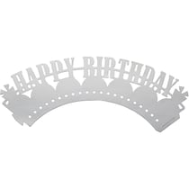 12 Wrappers à Cupcakes Happy Birthday