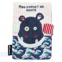 Protège carnet de santé Hippipos hippopotame - Les Déglingos - Rouge