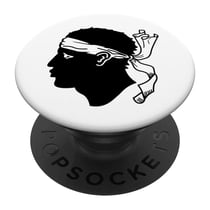 Popsockets PopGrip Design Corsica pour Smartphone, Bague et Support Universel Blanc