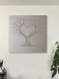 Œuvre d'art originale sur toile — L'Arbre des Liens — art contemporain — Tableau déco Calbarracin — 100 x 100 cm