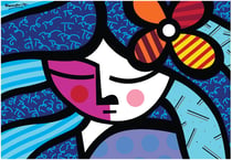 Puzzle 1000 pièces - Romero Britto - Girl with flower - Bluebird Puzzle