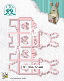 Gabarit de découpe pour machine Nellie's Choice - Boîte Lapin de Pâques 7 pièces - Tous niveaux