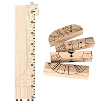 Toise girafe en bois + puzzle humeurs lion