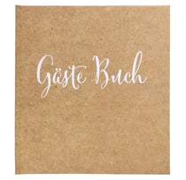 Livre d'or 140 pages tranche or Allemand - Kraft brun - Exacompta