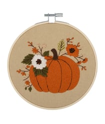 Kit de Broderie Citrouille – Cercle Bambou 15 cm – Trimits Multicolore