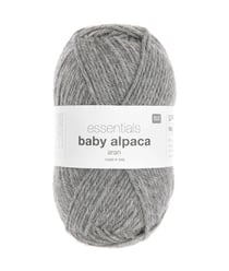 Fil exceptionnel à tricoter Essentials Baby Alpaca & Merino - Rico Design 10 Gris mélangé