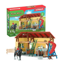 Écurie avec boxes et animaux, coffret de 82 pieces avec chevaux, 42485 Farm World, Des 4 ans