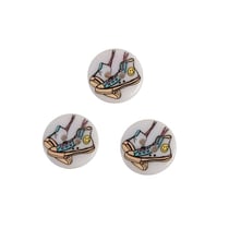 Lot de 6 boutons 2 trous enfant baskets