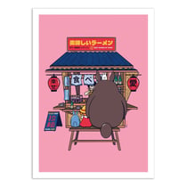 Affiche 50 x 70 cm -  House of Ramen Totoro - Rafa Gomes