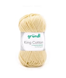 Pelote de Coton à tricoter KING COTTON - Grundl 31 Jaune