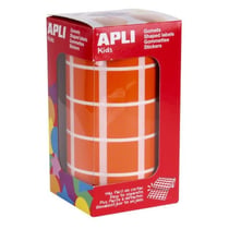 Apli Agipa - Gommettes rouleau Carré 20x20 mm Orange x 1 770