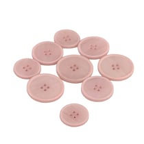 Bouton bio résine 4 trous rose laurier