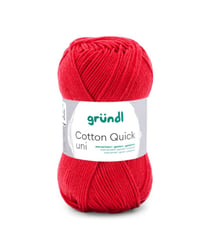 Fil à tricoter COTTON QUICK UNI - Gründl - PPSC - certifié Oeko-Tex 156 Rouge