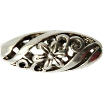 MégaCréa - Perle métal fuseau 22 mm Argenté