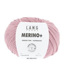 Pelote de Laine à tricoter MERINO + (PLUS) - Lang Yarns Rose (219)