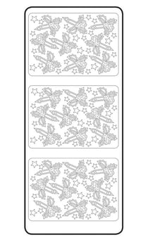 Planche de stickers peel off doré bougeoirs