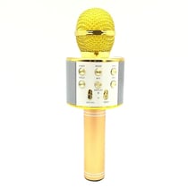 Microphone Android iOs Karaoké Bluetooth 4.2 Haut-Parleur Puissance 5W Jaune YONIS