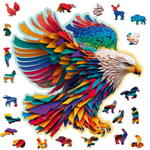 Puzzle en bois Aigle coloré 250 pcs - Wooden City