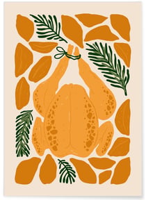 Affiche Poulet Rôti aux Herbes | A3 : 29,7x42cm