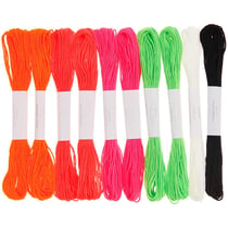 Fil a broder en coton Set Fluo - Rico Design - Orange