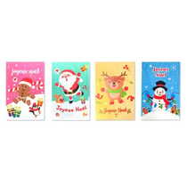 Cartes de voeux Diamond Painting Joyeux Noël 4 pièces