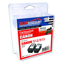 CANON PG512 CL513 pack de 2 cartouches compatibles SURDISCOUNT