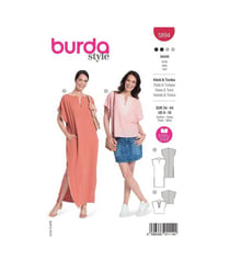 Patron Burda 5894 - Longue robe du 34 au 44 (FR) taille n°FR 34-44