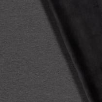 Tissu Jersey Polyviscose envers velours tout doux Noir