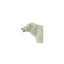 Peluche Ours Polaire Géante 105 cm - Décoration Réaliste en Fibre Recyclée