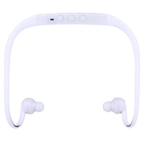 Casque Sport Étanche Sans Fil Avec Emplacement Micro SD Jusqu'à 8GB Rose Blanc YONIS