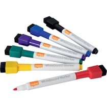Lot de 6 mini-marqueurs effaçables à sec - NOBO - Pointe superfine - Assortis