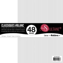 48 papiers Scrapbooking Blanc - 300g/m2 - H : 30,5 cm