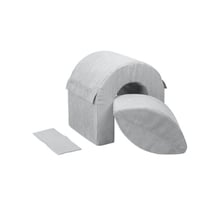 Set de 2 blocs en mousse gris velours côtelé - Velinda