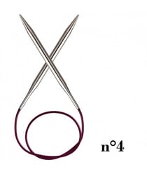 Aiguilles à tricoter circulaires fixes cable 80 cm Nova Metal du n° 2,5 à 5 - Knitpro 4 Gris