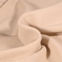 Tissu Jersey côtelé Ottoman uni Beige - Au mètre