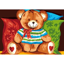 Princesse - Canevas antique Nounours mignons 32x50 cm