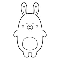 TAMPON LAPIN - 26X36 MM - BOIS