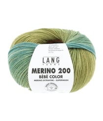 Pelote à tricoter MERINO 200 BEBE COLOR – Lang Yarns - Laine mérinos extrafine multicolore pour layette 551 Multicolore
