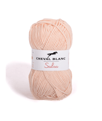 Fil de coton et Acrylique à tricoter ou crocheter SALSA - Cheval Blanc 180 Rose