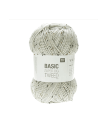 Découvrez la Polyvalence de la Pelote de Laine Basic Super Big Tweed Aran 400GR de Rico Design Blanc (01)