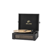 Avizar Platine Tourne-disque Vinyle Brasilia Bluetooth 5.0 avec Haut-Parleurs Noir