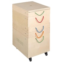 Coffret empilable – ensemble de jeux de formes et couleurs – jeu Montessori - Educo - Orange